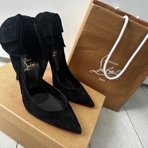 christian louboutin Heels back bow heels .